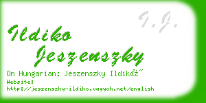 ildiko jeszenszky business card